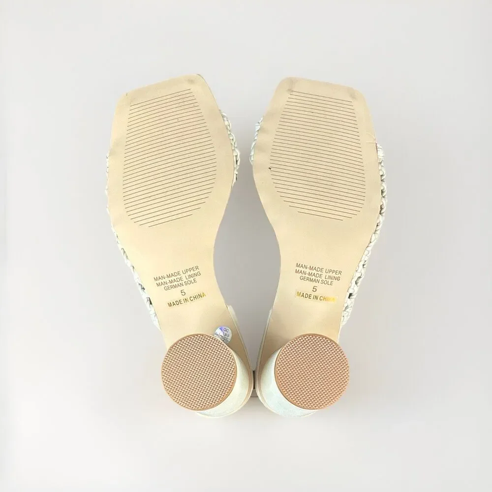 New with box INTENTIONALLY‎ BLANK CASSANDRA VEGAN HEELS Size 5